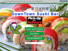 Tablet Screenshot of downtownsushibar.com